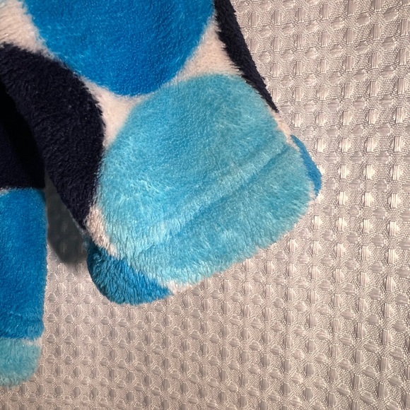 Hanna Andersson Plush Blue and Black Polka Dot fleece jacket - Picture 8 of 15